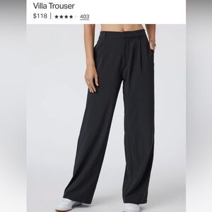 Vuori Villa Trousers | Black | Large | Long Length